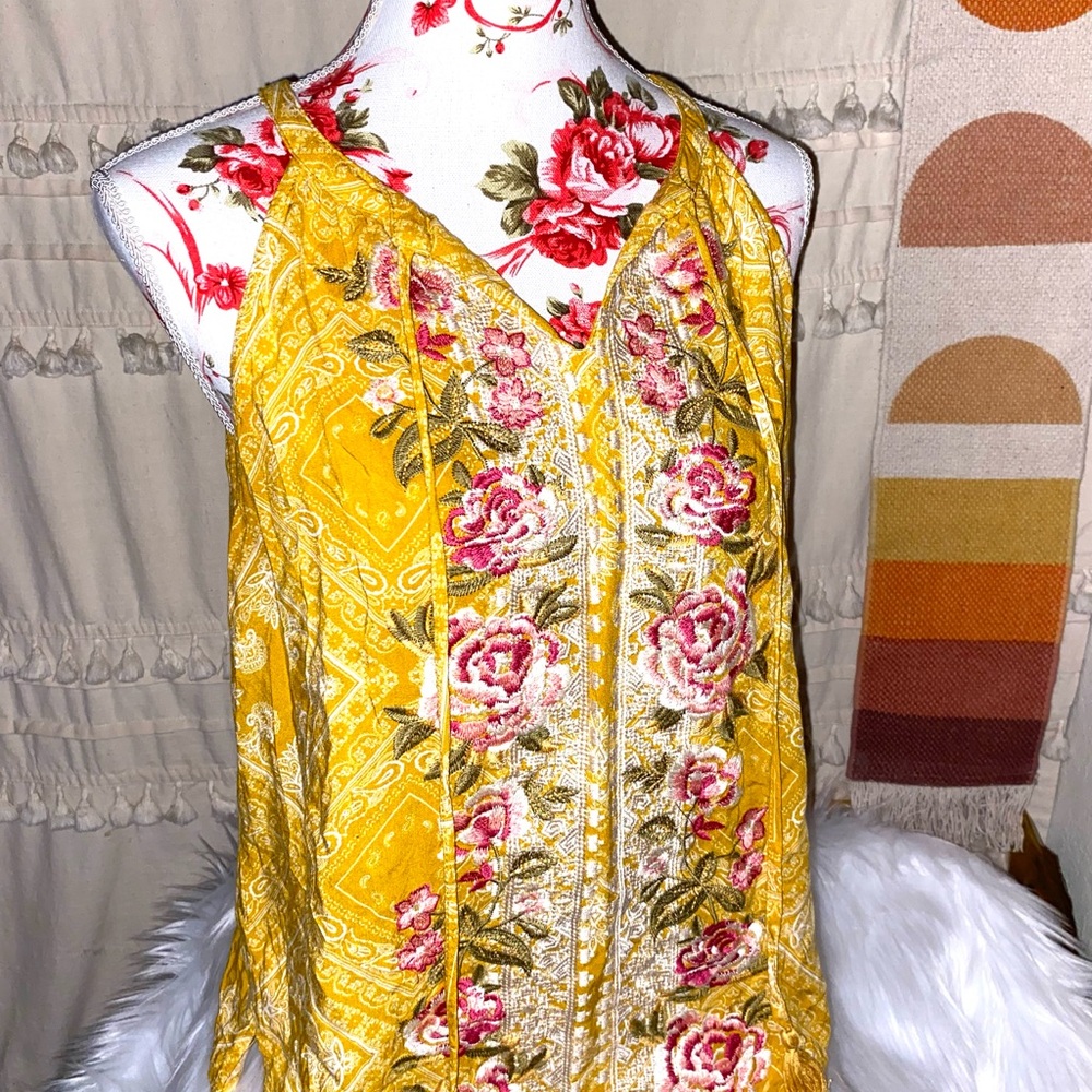 Floral Yellow Blouse